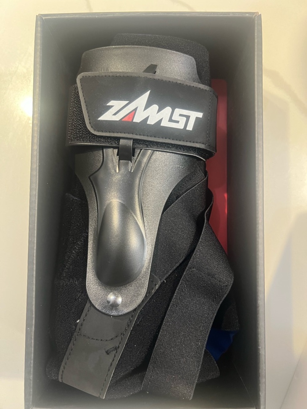 Zamst A2-DX Ankle Support — Black with Blue Accents